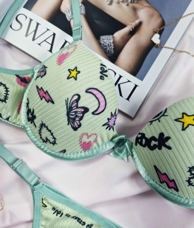 Conjunto de Bojo Estampado Canelado