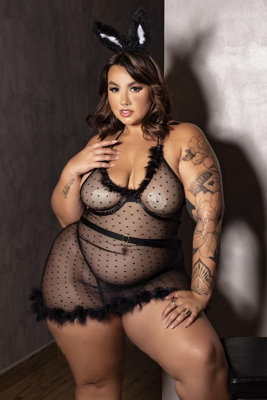FANTASIA PLUS SIZE COELHA SENSUAL